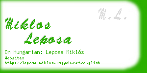 miklos leposa business card